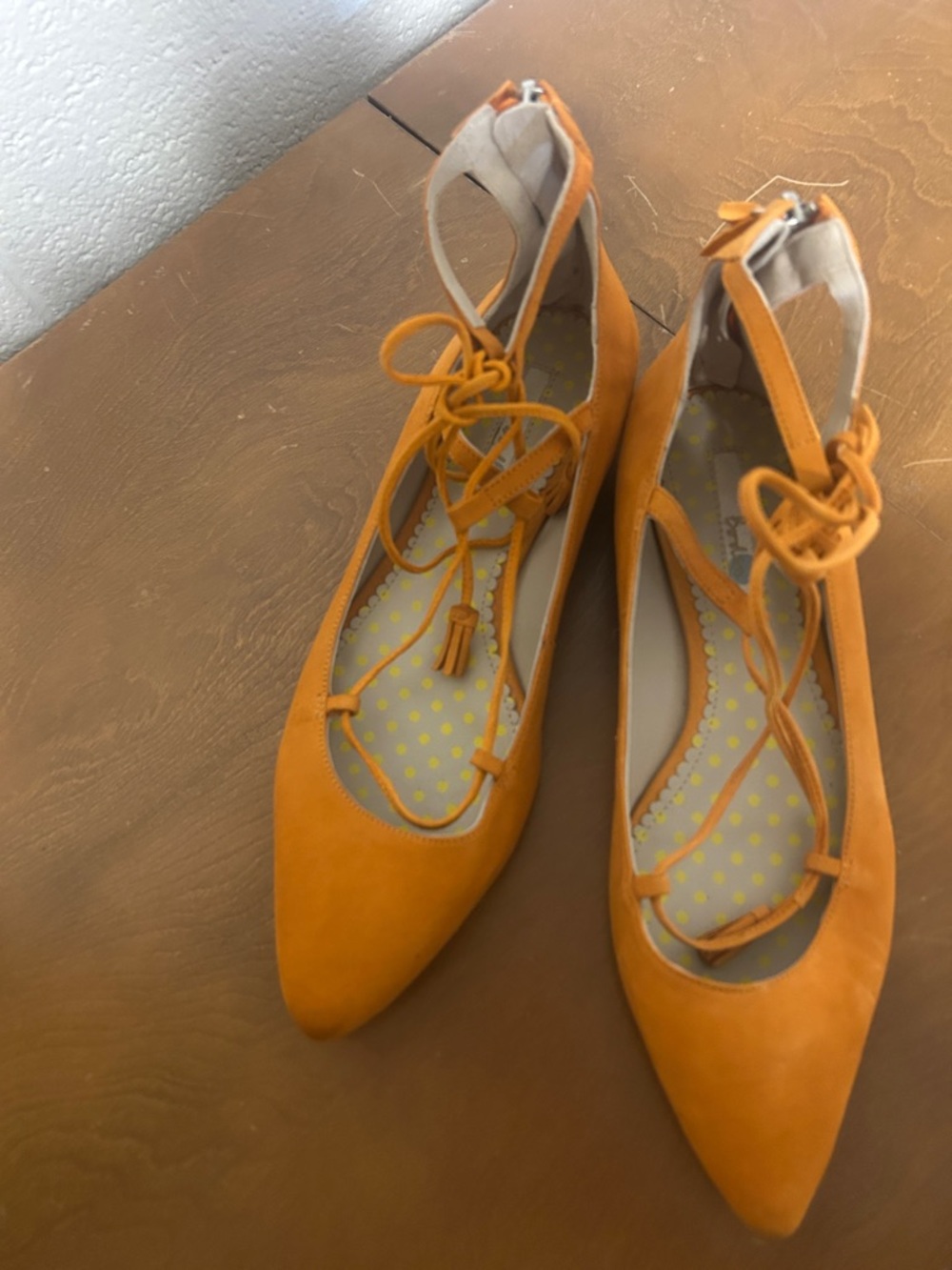 Boden Lace-Up Pointed Toe Flats